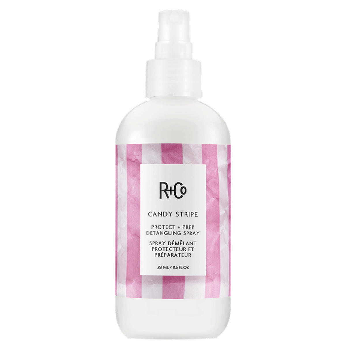 R+Co Candy Stripe Protect & Detangle Spray – Heat Protection